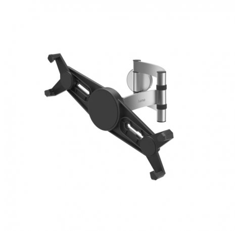Hama Soporte de Pared para Tablets de 7 a 11" - Capacidad 1kg - Funcion Rotativa - Aluminio - Color Negro y Plata