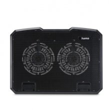 Hama Base de Refrigeracion para Portatil hasta 15.6" con 2 Ventiladores de 12.5cm - Silencioso - Cable 50cm - USB-A - Luz LED - Altura Ajustable - Antideslizante - 37x27x3cm - Color Negro Hama Base de Refrigeracion para Portatil hasta 15.6" con 2 Ventiladores de 12.5cm - Silencioso - Cable 50cm - USB-A - Luz LED - Altura Ajustable - Antideslizante - 37x27x3cm - Color Negro