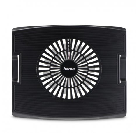 Hama Wave Base de Refrigeracion para Portatil hasta 15.6" con 1 Ventilad de 15cm - Silencioso - Cable 40cm - USB-A - Luz LED - Temperatura Regulable - Antideslizante - 33.5x28x4cm - Color Negro