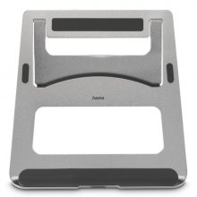 Hama Aluminium Soporte para Portatil hasta 15.6" - Soporta hasta 5kg - Plegable - Antideslizante - Aluminio - 23x23x1cm - Color Plata