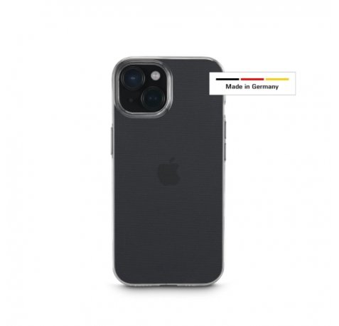 Hama Always Clear Funda para iPhone 15 - Antideslizante - Especial Antiamarilleo - Poliuretano Termoplastico - Bordes Elevados - Color Transparente
