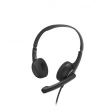Hama Hs-P150 V2 Auriculares con Microfono Omnidireccional - Cable 2m - Jack 3.5mm - Diadema Ajustable - Almohadillas de Malla - Color Negro y Plata