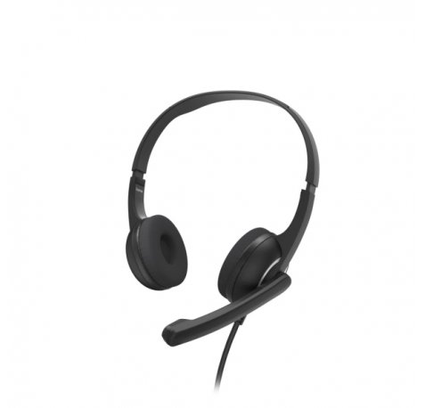 Hama Hs-USB250 V2 Auriculares con Microfono Omnidireccional - Cable 2m - Diadema Ajustable - Almohadillas de Malla - Color Negro y Plata