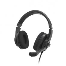 Hama Hs-P350 V2 Auriculares con Microfono Omnidireccional - Cable 2m - Jack 3.5mm - Diadema Ajustable - Almohadillas de Malla - Color Negro