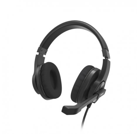 Hama Hs-P350 V2 Auriculares con Microfono Omnidireccional - Cable 2m - Jack 3.5mm - Diadema Ajustable - Almohadillas de Malla - Color Negro