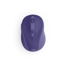 Hama WM-400 Raton Optico Inalambrico para Diestros 1600dpi - Ergonomico - Rango 10m - 6 Botones - USB-A RF 2.4GHz - Silencioso - 6.5x4.2x9.6cm - Color Purpura