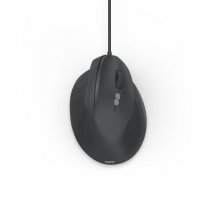 Hama ECM-500R Raton Optico Vertical para Diestros 1800dpi - Cable 180cm - Ergonomico - 7 Botones - Silencioso - 7.1x8.6x11.5cm - Color Negro