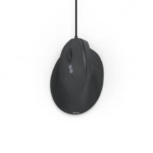 Hama ECM-500L Raton Optico Vertical para Zurdos 1800dpi - Cable 180cm - Ergonomico - Silencioso - 7 Botones - 8.6x7.1x11.5cm - Color Negro