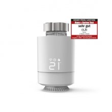 Hama Termostato de Radiador Inteligente - Temperatura Regulable - WLAN - Compatible con Asistente de Voz - Control con App - 6x6x9.5cm - Color Blanco