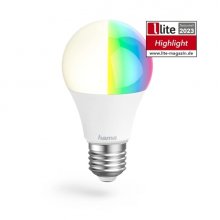Hama Bombilla LED E27 Inteligente - Potencia 10W - RGBCCT - WiFi - Compatible con Asistente de Voz - Control con App - IP20 - Color Blanco
