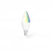 Hama Bombilla LED E14 Inteligente - Potencia 5.5W - RGBW - WiFi - Compatible con Asistente de Voz - Control con App - Forma de Vela - IP20 - Color Blanco