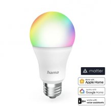 Hama Bombilla LED E27 Inteligente - Potencia 9W - RGBW - WiFi - Compatible con Asistente de Voz - Control con App - IP20 - Color Blanco