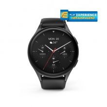 Hama 8900 Reloj Inteligente Smartwatch - Bluetooth 5.3 - Bateria 300mAh - Pantalla AMOLED 1.43" - IP68 - Aluminio - Pulsera de Silicona - GPS Integrado - Autonomia 6 Dias - 4.6x1.2x5.3cm - Color Negro