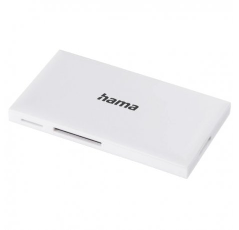 Hama Lector de Tarjetas - CompactFlash - Compatible con SD - Micro-SD - Conexion con USB-A - 90.3x9x50.3mm - Color Blanco