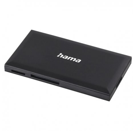 Hama Lector de Tarjetas - CompactFlash - Compatible con SD - Micro-SD - Conexion con USB-A - 90.3x9x50.3mm - Color Negro
