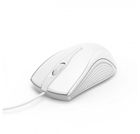 Hama Mc-200 Raton Optico 1000dpi - Cable 150cm - 3 Botones - Uso Ambidiestro - 6.4x3.7x11.4cm - Color Blanco