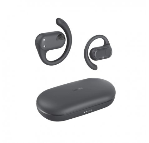 Hama Spirit Open Auriculares Inalambricos con Microfono Omnidireccional - Bluetooth - Rango 10m - IPX4 - Pantalla LED - Carga por USB-C - Color Negro