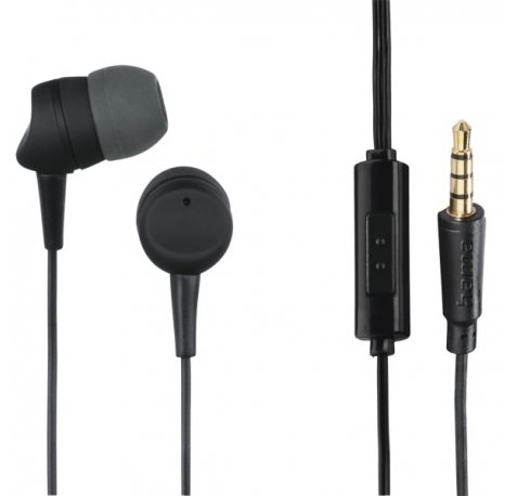 Hama Kooky Auriculares con Microfono - Cable 1.2m - Jack 3.5mm - Color Negro