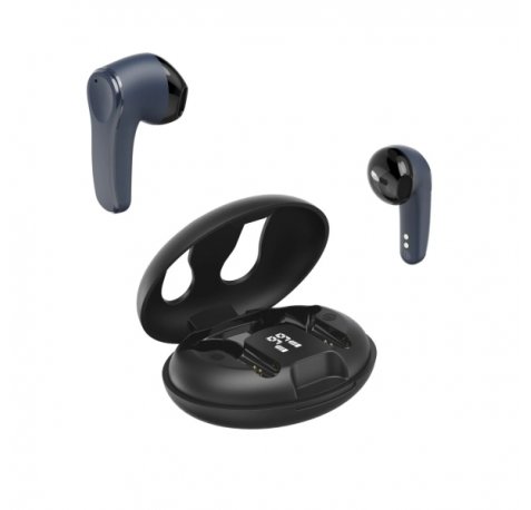 Hama Spirit Unchained Auriculares con Microfono Omnidireccional - Bluetooth - Rango 10m - Pantalla LED - Asistente de Voz - Color Azul y Negro