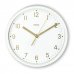 Hama Madeira Reloj de Sobremesa Analogico - Silencioso - Funciona con 1 Pila AA - 16x4.5cm - Color Blanco