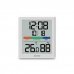 Hama Paros Medidor de Temperatura y Humedad para Interior - Pantalla Digital - Reloj - Precision 1ÂºC - Indicador de Confort - Permite Colgar en Pared - 8.5x1.8x9.5cm - Color Blanco