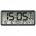 Hama Jumbo Reloj de Pared Digital - Termometro - Higrometro - Zona Horaria Ajustable - Radio - 36x16x3cm - Color Negro