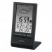 Hama Medidor de Temperatura y Humedad para Interior - Pantalla Digital - Reloj - Prevision Meteorologica - Visualizacion de Fases Lunares - 5.7x5x10.8cm - Color Negro
