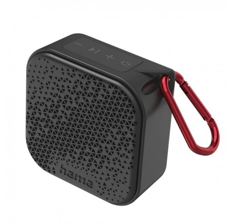 Hama Altavoz Portatil con Asa - Potencia 3.5W - Bluetooth - Autonomia hasta 14h - Jack 3.5mm - USB-C - Bateria 1050mAh - Rango 10m - 8.4x8.4x3.8cm - Color Negro