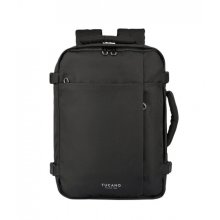 Tucano Tugo ML Mochila Portatil 17" - Mochila de Viaje para Cabina - Compartimento Trasero Acolchado - Soporte Airtag - Color Negro