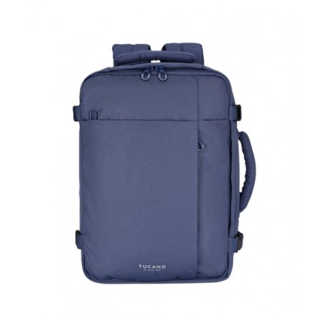 Tucano Tugo ML Mochila Portatil 17" - Mochila de Viaje para Cabina - Compartimento Trasero Acolchado - Soporte Airtag - Color Azul