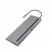 Hama Hub USB 3.2 - Cable USB-C - LAN Ethernet 1Gbps - DisplayPort - HDMI - USB-A - USB-C - Color Gris
