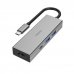 Hama Essential Hub USB 3.2 - Potencia Maxima 100W - Cable USB-C Integrado de 15cm - HDMI 4K - USB-C - 2x USB-A - Power Delivery - Color Gris