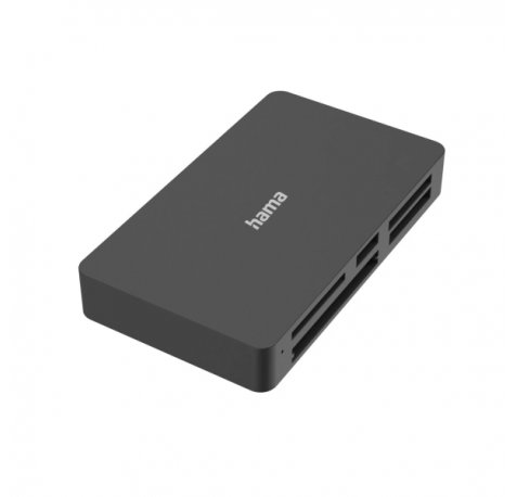 Hama Essential Lector de Tarjetas - Conexion con USB-A - CompactFlash - Compatible con SD - Micro-SD - Tarjeta xd - 58x99x17mm - Color Negro