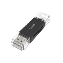 Hama Essential Lector de Tarjetas USB-A - Compatible con SD - MicroSD - Sistema OTG - 19.05x10.99x73.6mm - Color Negro Hama Essential Lector de Tarjetas USB-A - Compatible con SD - MicroSD - Sistema OTG - 19.05x10.99x73.6mm - Color Negro
