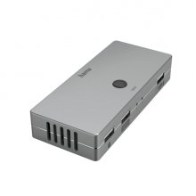 Hama Connect2Switch Conmutador Kvm - Velocidada hasta 480Mbit/S - HDMI 4K - 3x USB-A - Color Gris