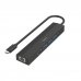 Hama Entry Hub USB 3.2 - Potencia Maxima 100W - Cable USB-C Integrado de 15cm - LAN Ethernet 1Gbps - HDMI 4K - 3x USB-A - USB-C - Power Delivery - Color Negro