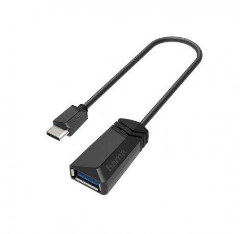 Hama Essential Adaptador USB - USB-C Macho - USB-A Macho - 5 Gbit/s - Color Negro