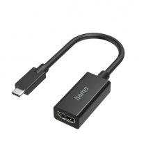 Hama Essential Adaptador de Video - 4K - USB-C Macho - HDMI Hembra - Color Negro