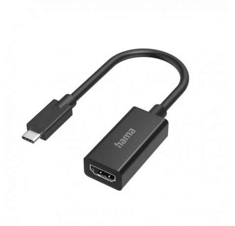 Hama Essential Adaptador de Video - 4K - USB-C Macho - HDMI Hembra - Color Negro