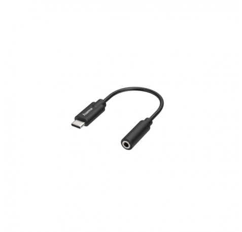 Hama Essential Cable Adaptador de Audio - USB-C Macho - Jack Hembra de 3.5mm - Estereo - Color Negro