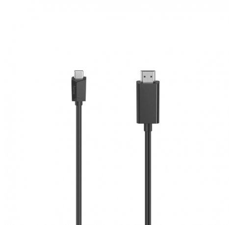 Hama Essential Cable Adaptador 4K de 3m - USB-C Macho - HDMI Hembra - Color Negro