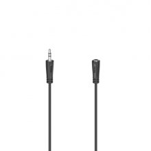 Hama Essential Cable de Extension de Audio - Longitud 3m- Estereo - Jack 3.5mm Macho - Jack 3.5mm Hembra - Color Negro