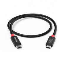 Hama Essential Cable USB-C Macho - Potencia Maxima 240W - Longitud 2m - Velocidad hasta 20Gbps - Blindaje Doble - Color Negro