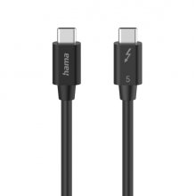 Hama Essential Cable USB-C Macho - Longitud 1m - Velocidad hasta 80Gbps - Blindaje Doble - Color Negro
