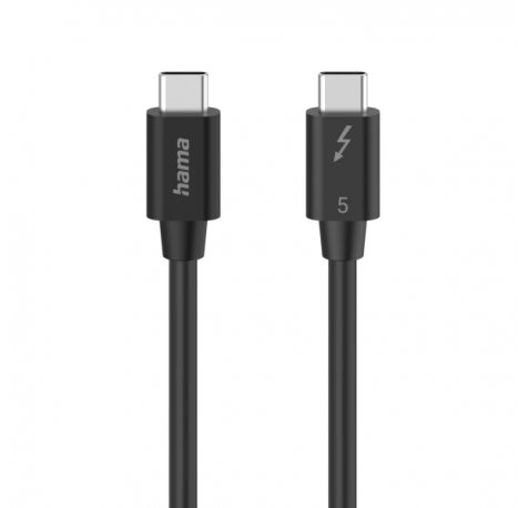 Hama Essential Cable USB-C Macho - Longitud 1m - Velocidad hasta 80Gbps - Blindaje Doble - Color Negro