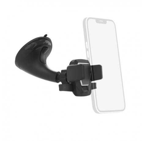 Hama Easy Snap Soporte de Coche para Smartphone - Ventosa para Parabrisas - Ancho Dispositivo de 5.5 a 8.5cm - Color Negro
