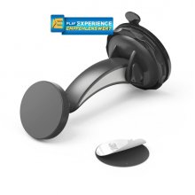 Hama Magnet Soporte de Coche para Smartphone - Magnetico - Ventosa para Parabrisas - Color Negro