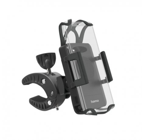 Hama Strong Soporte de Bicicleta para Smartphone - Ancho Dispositivo de 5 a 9cm - Peso Max 230g - Universal - Manillares hasta 3cm - Color Negro