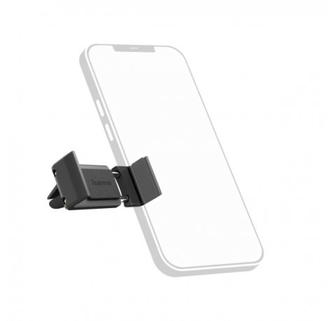 Hama Flipper Soporte de Coche para Smartphone - Pinza para Rejilla - Ancho Dispositivo de 6 a 8cm - Universal - Color Negro