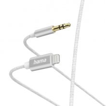 Hama Cable Auxiliar - Jack 3.5mm Macho - Ligthning - Longitud 1m - Color Blanco Hama Cable Auxiliar - Jack 3.5mm Macho - Ligthning - Longitud 1m - Color Blanco